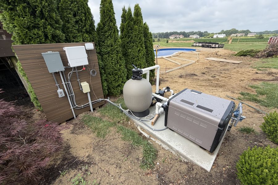Pool equipment pad with an automated salt system